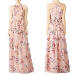 Monique Lhuillier Floral Daniella Gown Pink Floral Size 8